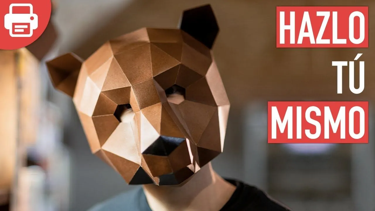 Cómo hacer una Máscara de Oso con Papel o Cartulina en 3D | Plantillas para Imprimir - YouTube Cómo hacer una Máscara de Oso con Papel o Cartulina en 3D | Plantillas para Imprimir - YouTube
