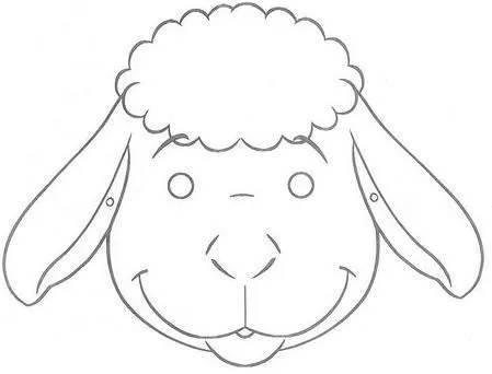 Mascara de oveja en foami - Imagui