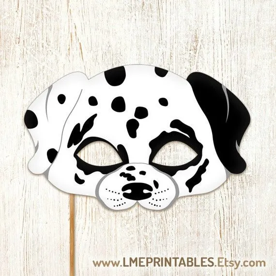 Máscara de perro dálmata Animal imprimible Máscaras de - Etsy México Máscara de perro dálmata Animal imprimible Máscaras de - Etsy México