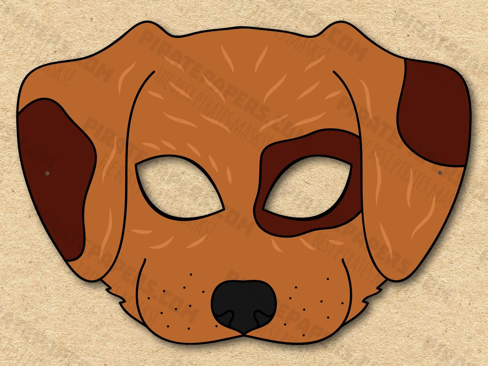Máscara de perro imprimible bricolaje de papel para niños y - Etsy México Máscara de perro imprimible bricolaje de papel para niños y - Etsy México