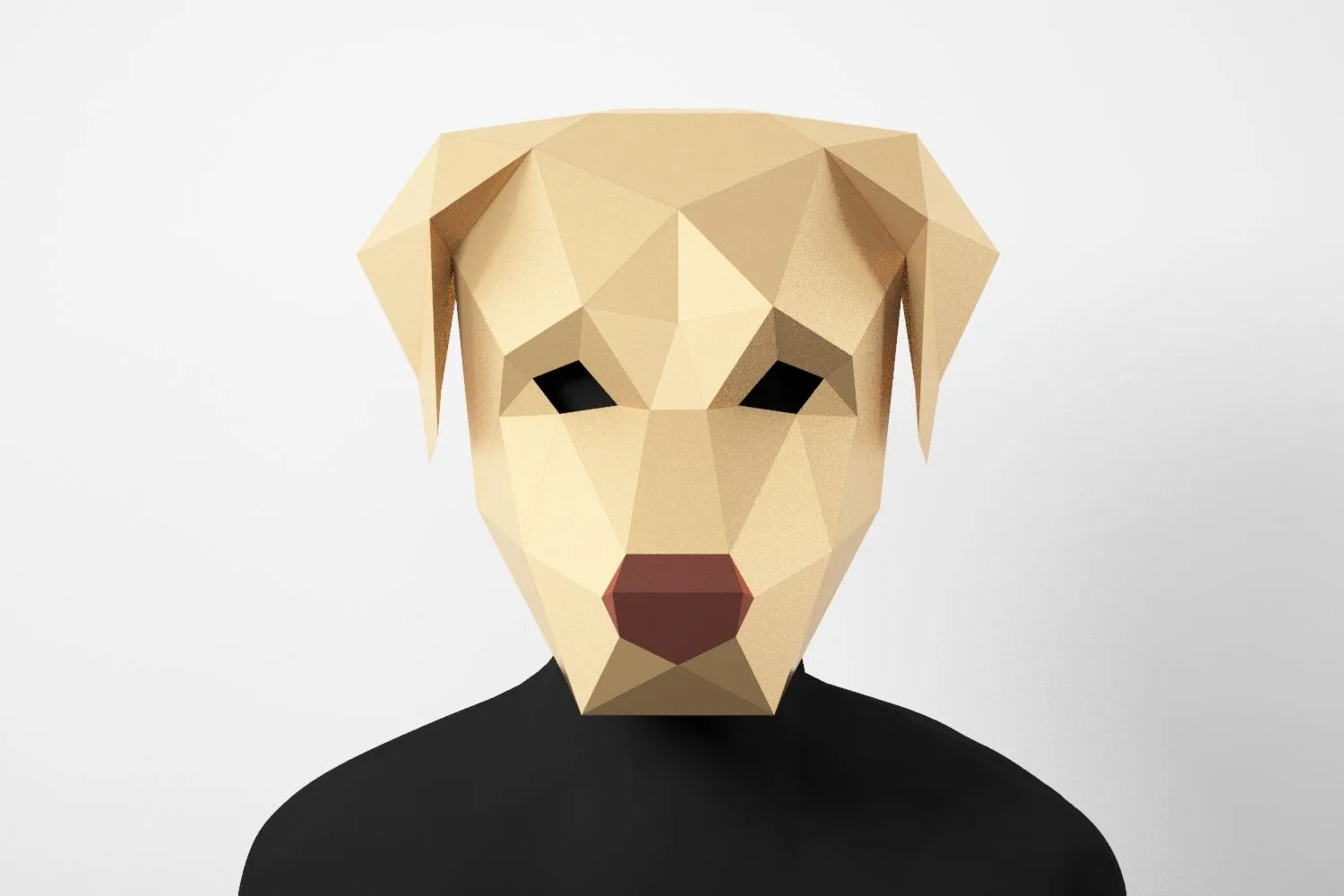 Máscara de perro Labrador DIY, Máscara de baja poli, Máscara de papel artesanal, Plantilla de PDF Máscara 3D - LACRAFTA Máscara de perro Labrador DIY, Máscara de baja poli, Máscara de papel artesanal, Plantilla de PDF Máscara 3D - LACRAFTA