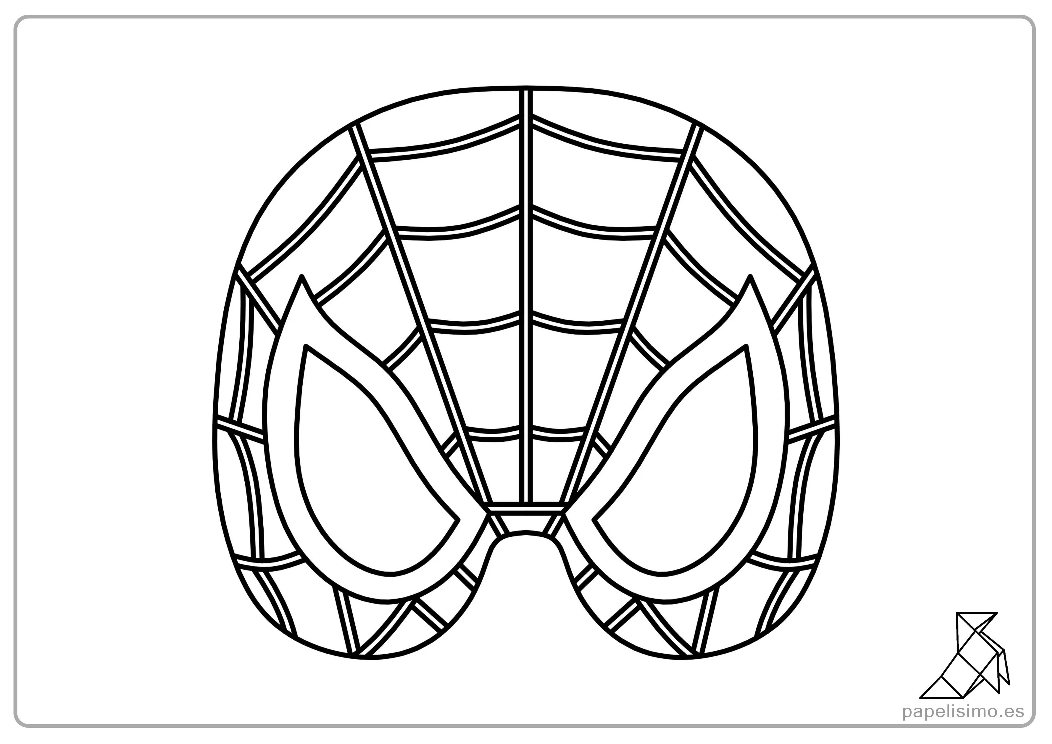 Máscara de Spider-Man con plantillas para imprimir | Papelisimo Máscara de Spider-Man con plantillas para imprimir | Papelisimo