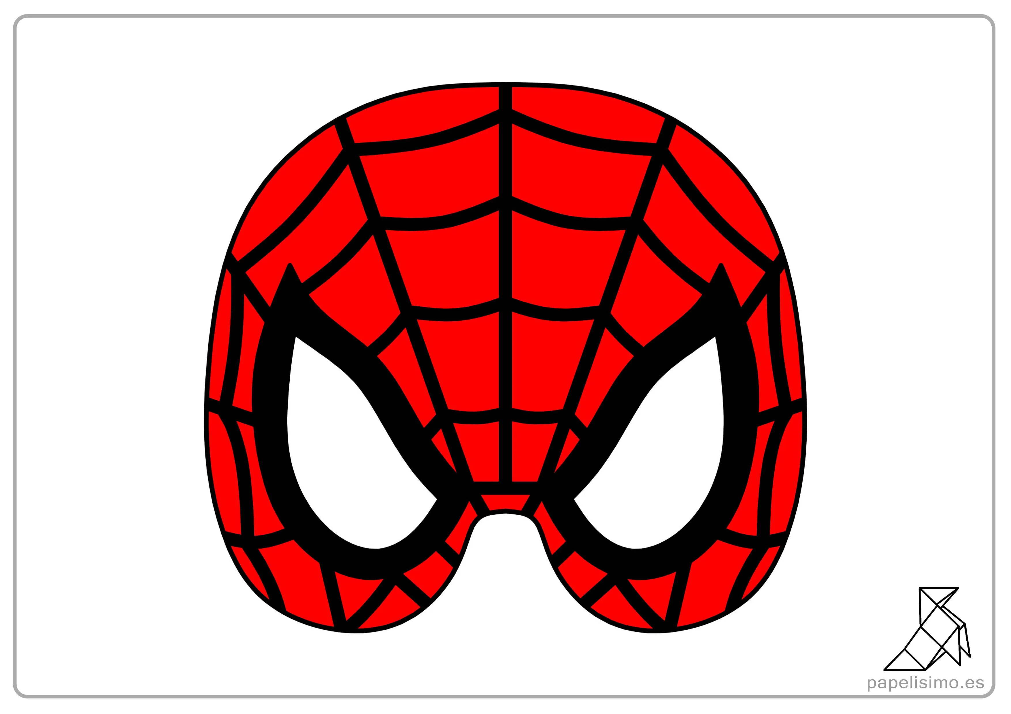 Máscara de Spider-Man con plantillas para imprimir | Papelisimo Máscara de Spider-Man con plantillas para imprimir | Papelisimo
