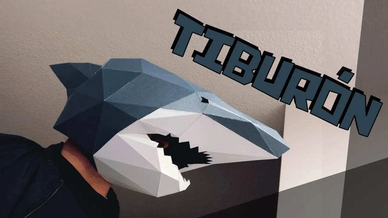Cómo hacer una máscara de tiburón de papel - YouTube Cómo hacer una máscara de tiburón de papel - YouTube