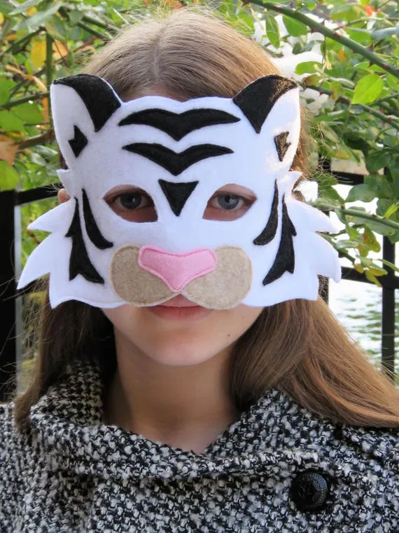 Máscara de tigre blanco Máscara de tigre siberiano Traje - Etsy España Máscara de tigre blanco Máscara de tigre siberiano Traje - Etsy España