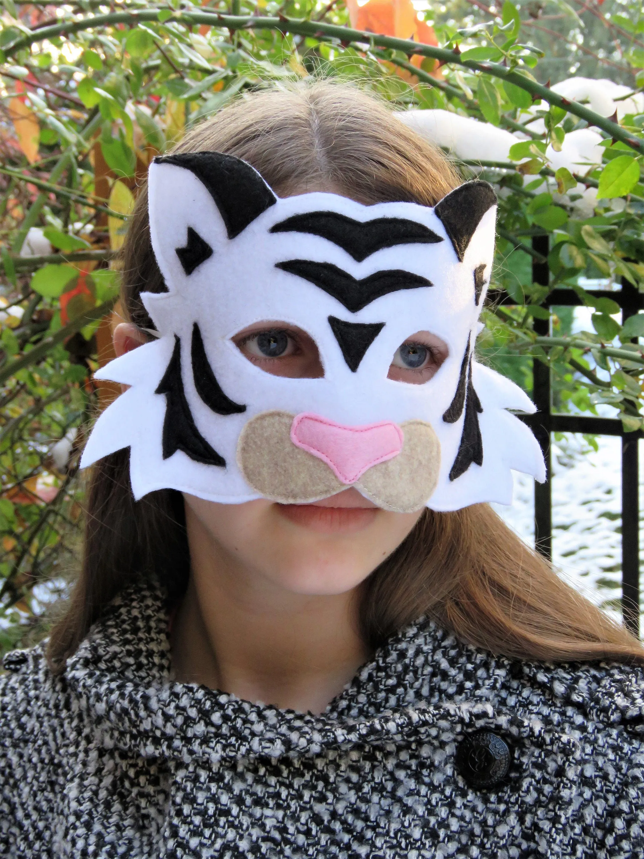 Máscara de tigre blanco Máscara de tigre siberiano Traje - Etsy España Máscara de tigre blanco Máscara de tigre siberiano Traje - Etsy España