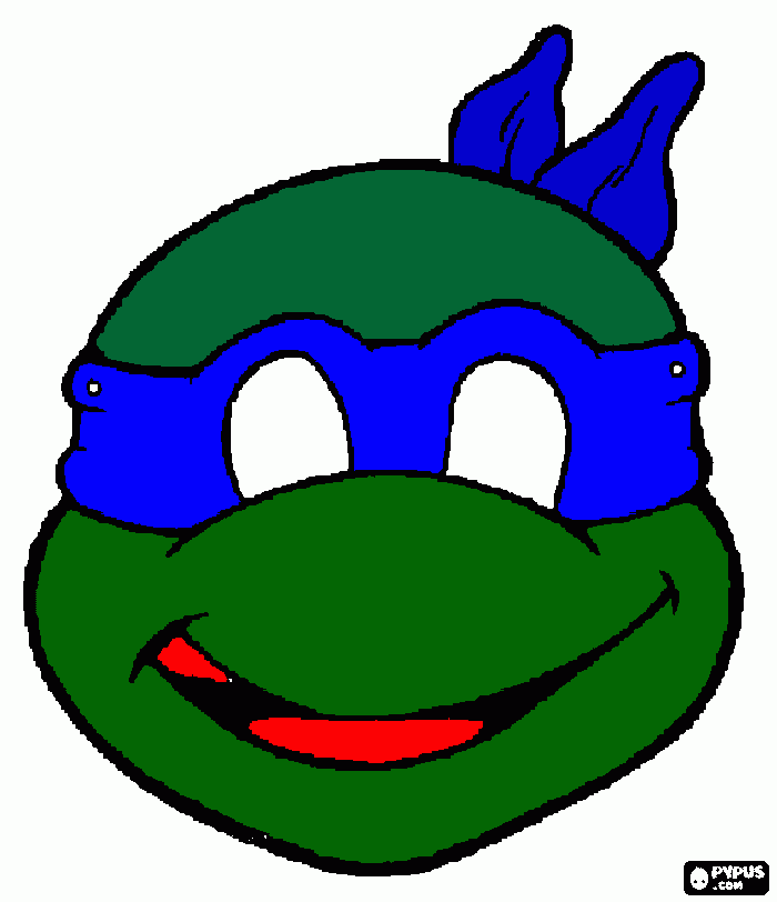 mascara tortuga Colouring Pages