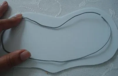  ... por encima del molde del hocico que hemos elaborado en foami blanco