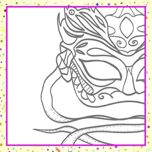 Máscara veneciana para y colorear con los niños - Antifaces de ... Máscara veneciana para y colorear con los niños - Antifaces de ...