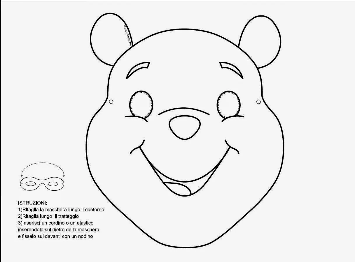 Máscara de Winnie the pooh para imprimir | Máscaras de Carnaval Máscara de Winnie the pooh para imprimir | Máscaras de Carnaval
