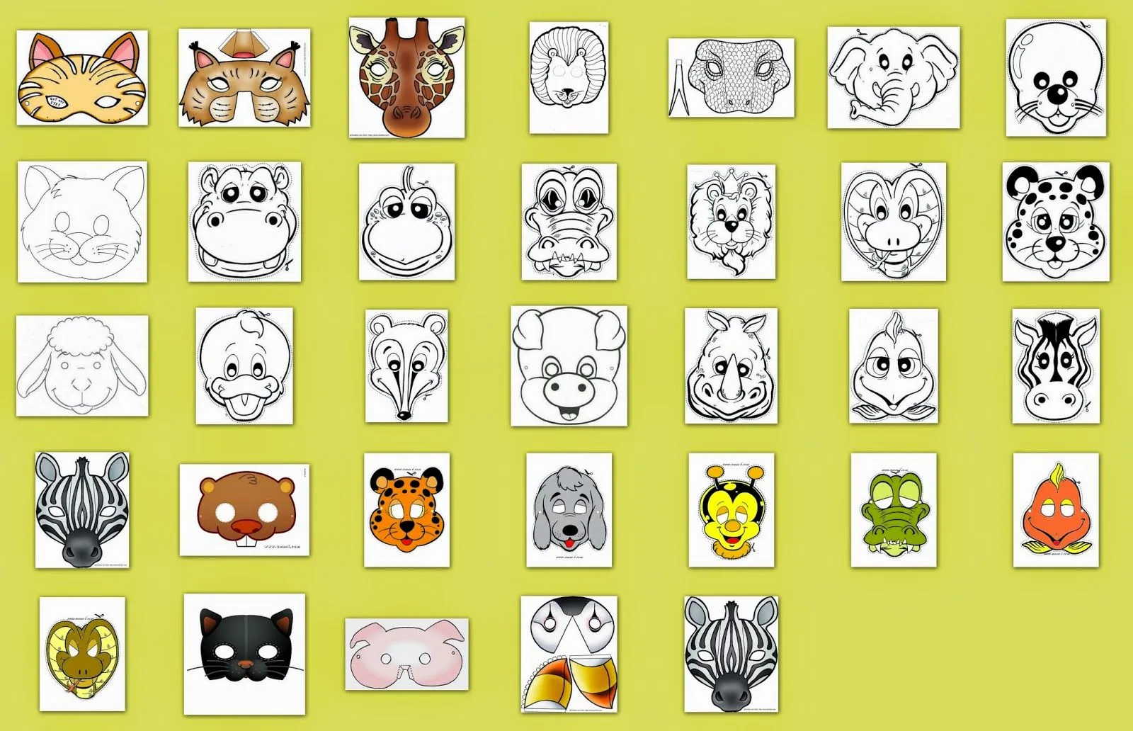 Máscaras de Animales para Imprimir Gratis. - Ideas y material gratis para fiestas y celebraciones Oh My Fiesta! Máscaras de Animales para Imprimir Gratis. - Ideas y material gratis para fiestas y celebraciones Oh My Fiesta!