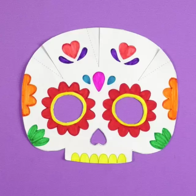 Cómo hacer máscaras de calavera con cartulina Cómo hacer máscaras de calavera con cartulina