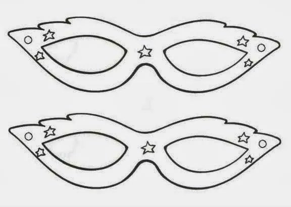 Máscaras carnaval, imprimir, colorear y usar - Disfraz casero Máscaras carnaval, imprimir, colorear y usar - Disfraz casero