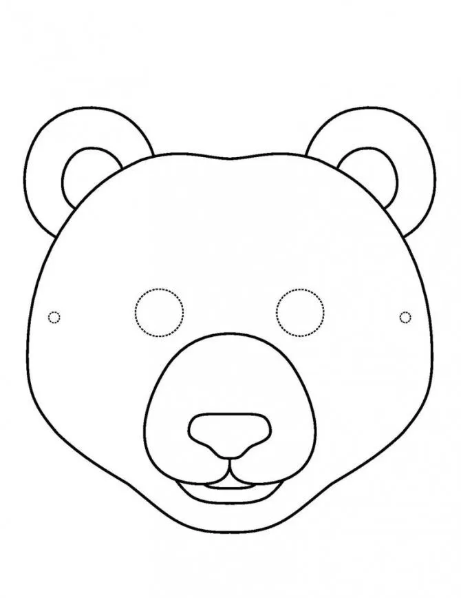 Máscaras de Carnaval: Máscara de oso en foami para manualidades Máscaras de Carnaval: Máscara de oso en foami para manualidades
