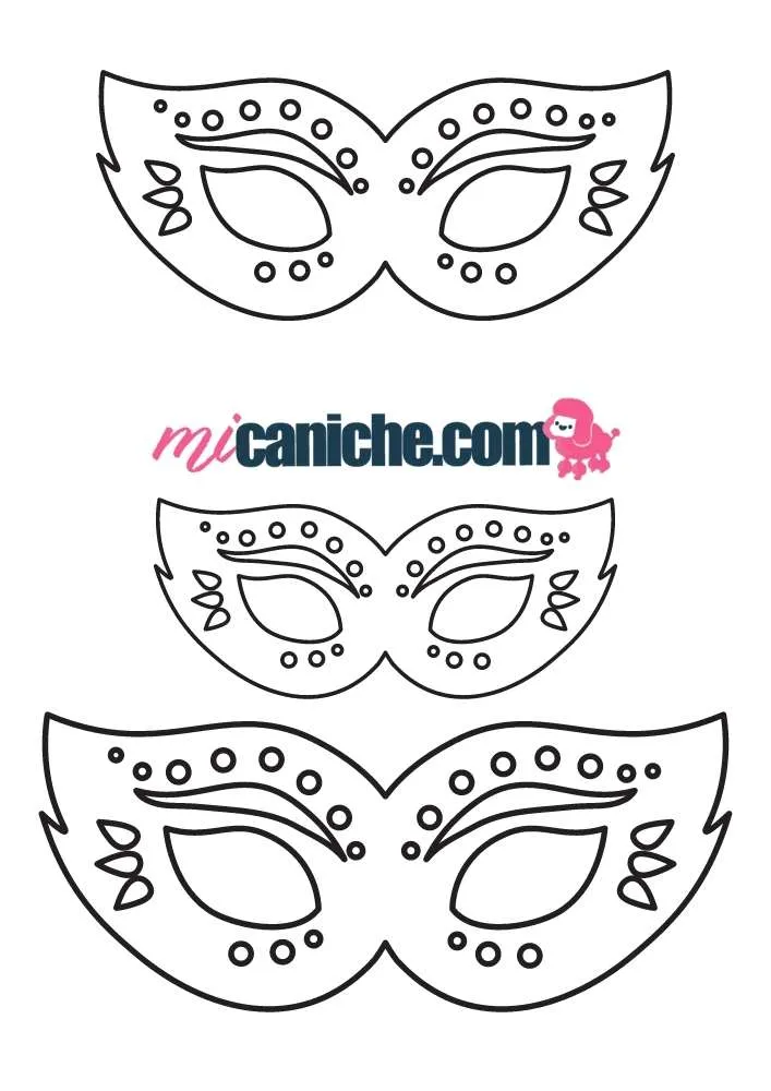 6 Máscaras de carnaval para pintar para ti y tu caniche - Mi Caniche 6 Máscaras de carnaval para pintar para ti y tu caniche - Mi Caniche