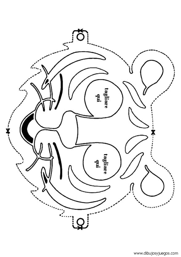 mascaras-carnaval-tigres-004 | Dibujos y juegos, para pintar y ...