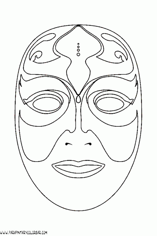 Mascara de carnaval de venecia para pintar - Imagui
