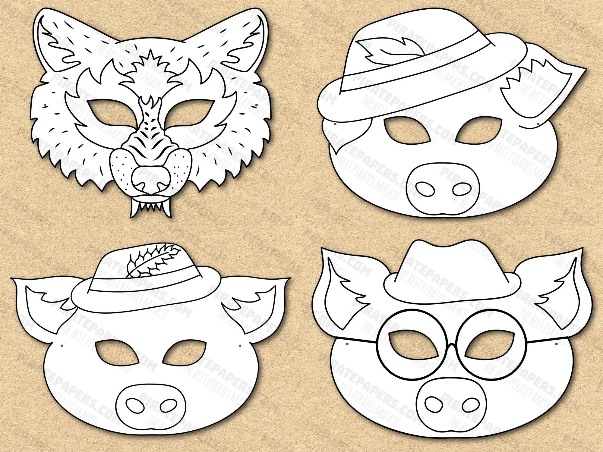 Máscaras de Los Tres Cerditos Imprimibles para colorear Lobo Feroz Papel DIY para niños y adultos. Plantilla PDF. Descarga instantánea. Víspera de Todos los Santos. - Etsy México Máscaras de Los Tres Cerditos Imprimibles para colorear Lobo Feroz Papel DIY para niños y adultos. Plantilla PDF. Descarga instantánea. Víspera de Todos los Santos. - Etsy México