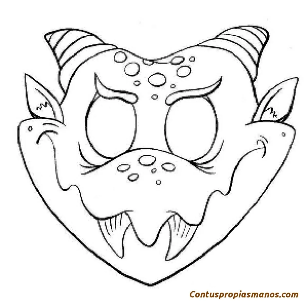 Mascaras para colorear de Halloween | Contuspropiasmanos. Mascaras para colorear de Halloween | Contuspropiasmanos.