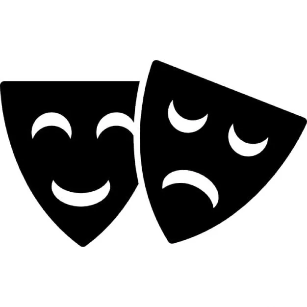 Máscaras felices y tristes de teatro | Descargar Iconos gratis