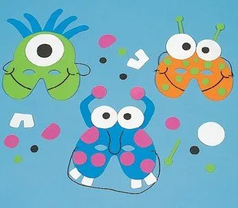 Máscaras en foami de animales con plantillas | Jugar y colorear Máscaras en foami de animales con plantillas | Jugar y colorear