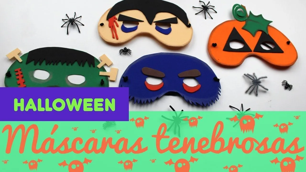 MASCARAS de FOAMY para HALLOWEEN - Manualidades fáciles para halloween - UMA MANUALIDADES - YouTube MASCARAS de FOAMY para HALLOWEEN - Manualidades fáciles para halloween - UMA MANUALIDADES - YouTube