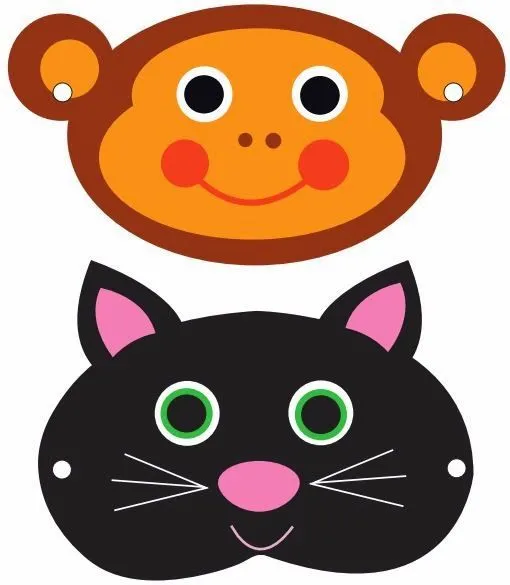 Máscaras de Gato y Mono para Imprimir Gratis. | Ideas y material ... Máscaras de Gato y Mono para Imprimir Gratis. | Ideas y material ...