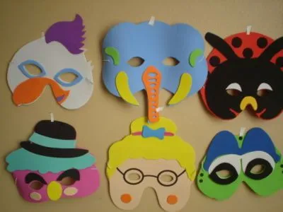 Mascaras de goma eva - Imagui