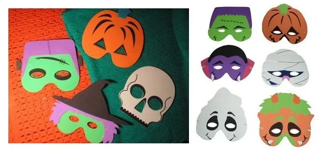 Cómo hacer máscaras de Halloween de goma eva Cómo hacer máscaras de Halloween de goma eva