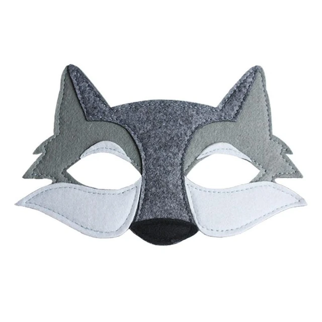 Máscaras de lobo para niños, suministros de fieltro para fiesta de Halloween, Animal, Cosplay, medio para cara de disfraz, suministros de baile, vestido con cabeza de ojo negro - AliExpress Máscaras de lobo para niños, suministros de fieltro para fiesta de Halloween, Animal, Cosplay, medio para cara de disfraz, suministros de baile, vestido con cabeza de ojo negro - AliExpress
