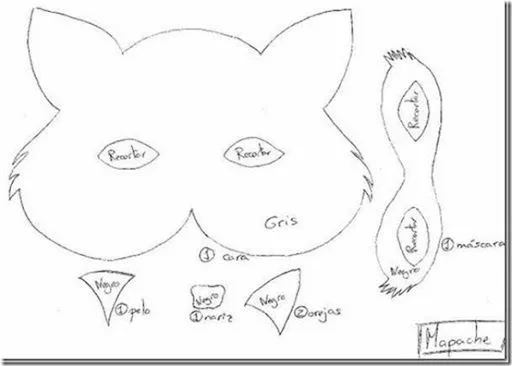 Foami hacer un antifaz de lobo moldes - Imagui