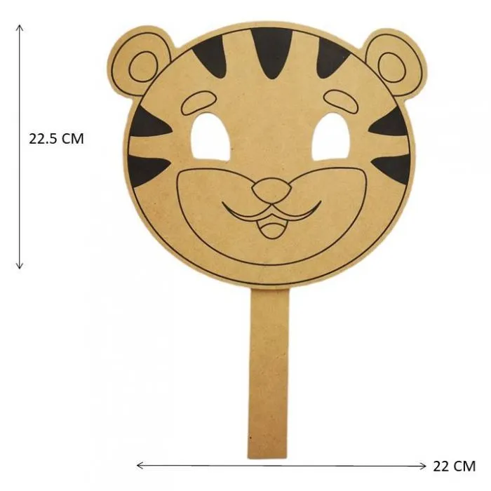 Máscaras Mdf Natural Tigre | ✓ Mercería Parisina Máscaras Mdf Natural Tigre | ✓ Mercería Parisina