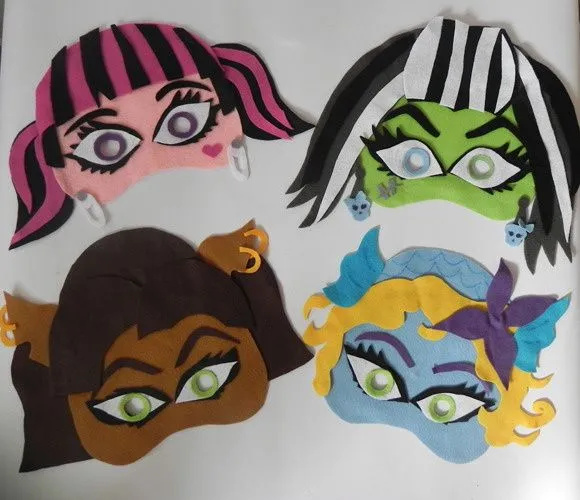 Máscaras Monster High | Mimos Divinos | Elo7 Máscaras Monster High | Mimos Divinos | Elo7