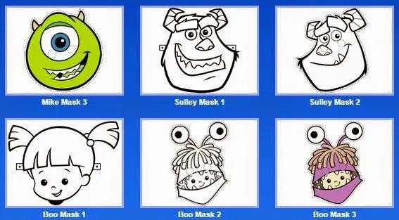 Máscaras de Monstruos S. A. para Imprimir Gratis. | Ideas y ... Máscaras de Monstruos S. A. para Imprimir Gratis. | Ideas y ...