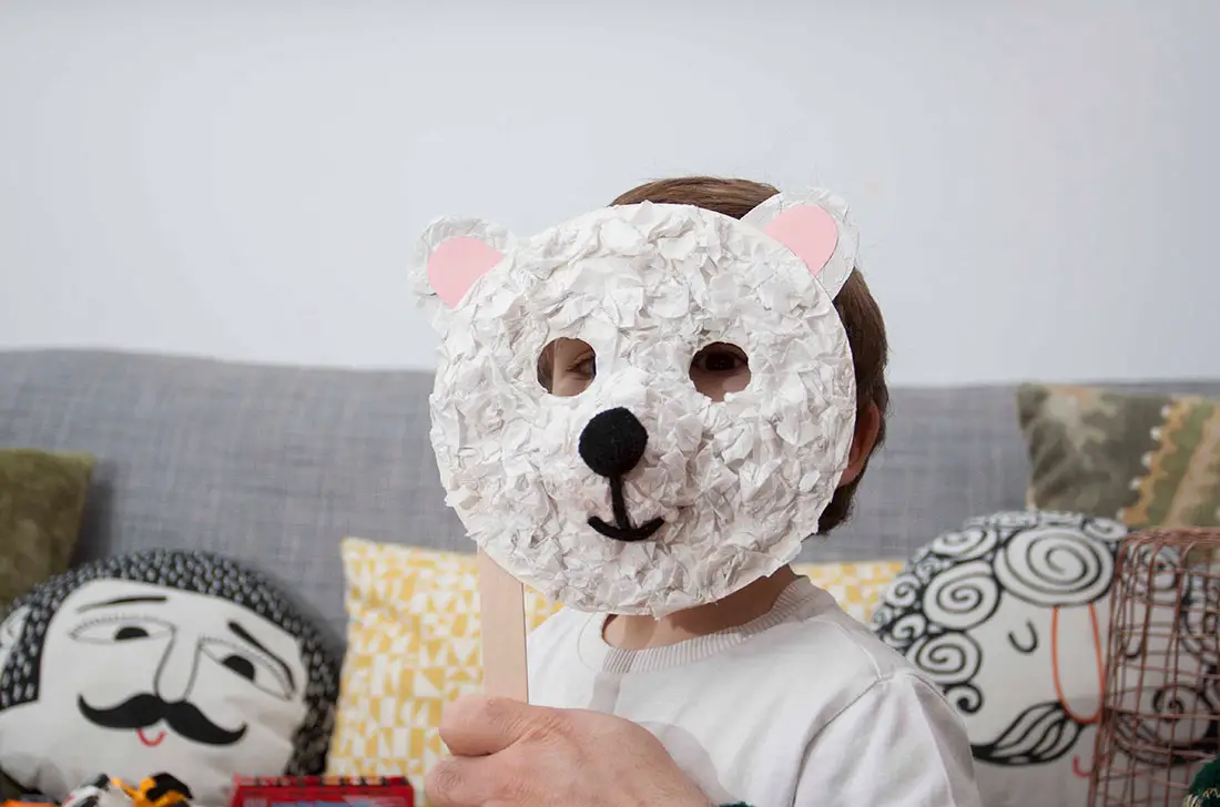 Máscaras de oso polar -Manualidades Infantiles Máscaras de oso polar -Manualidades Infantiles