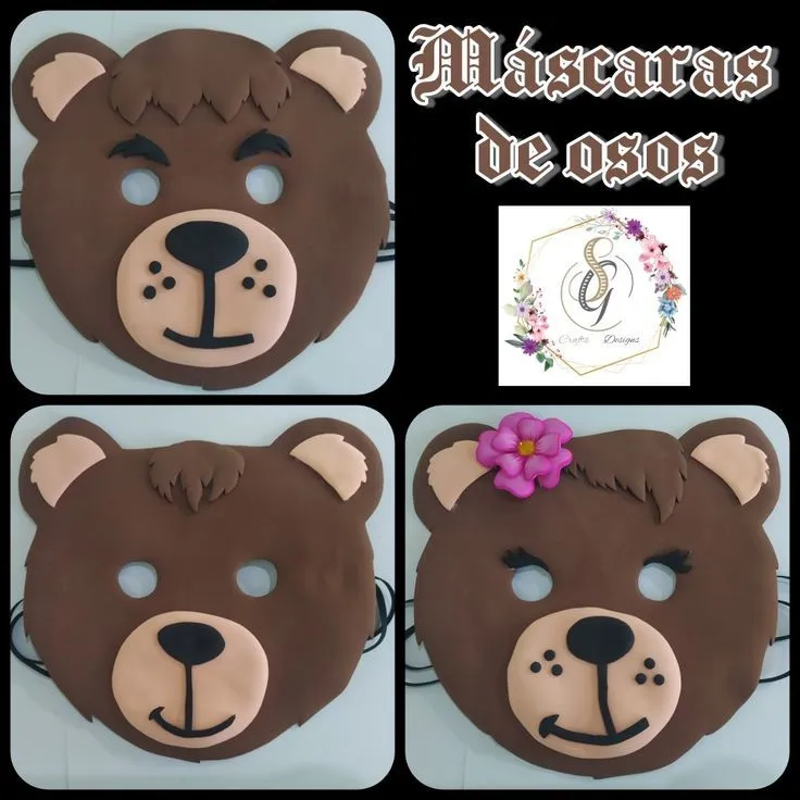 Máscaras de osos | Moldes de muñecas, Manualidades, Mascara de oso Máscaras de osos | Moldes de muñecas, Manualidades, Mascara de oso