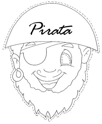 MASCARAS PIRATAS PARA IMPRIMIR Y COLOREAR