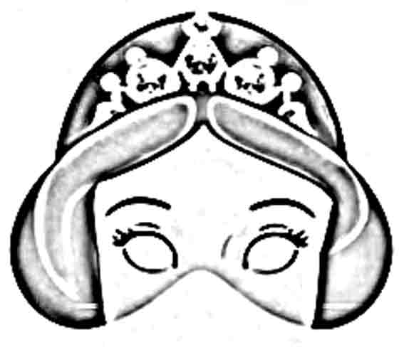 Mascaras de princesas para imprimir, pintar y recortar ... Mascaras de princesas para imprimir, pintar y recortar ...