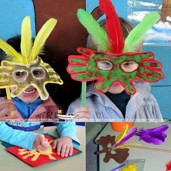 Máscaras Venecianas fáciles - Manualidades Infantiles Máscaras Venecianas fáciles - Manualidades Infantiles