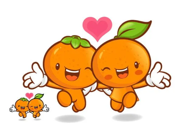 Mascota de caricatura Linda palabra clave naranja de frutas ... Mascota de caricatura Linda palabra clave naranja de frutas ...