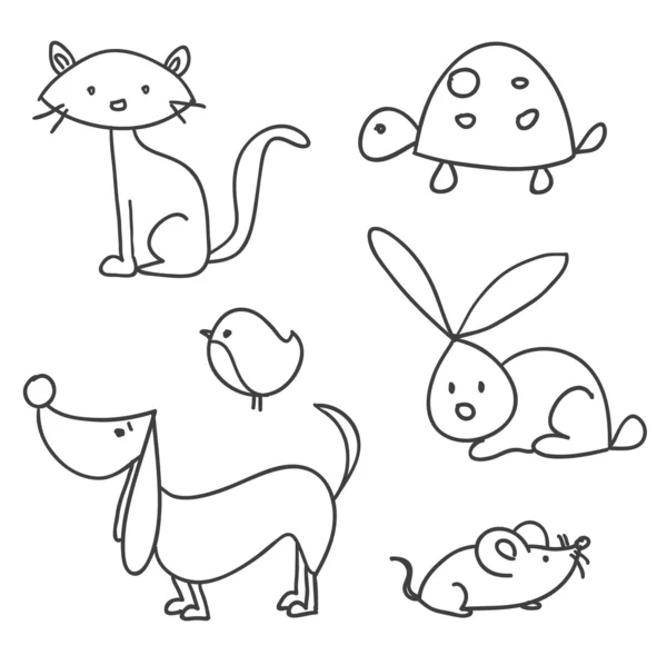 Mascotas de caricaturas dibujadas a mano — Vector stock © kariiika ... Mascotas de caricaturas dibujadas a mano — Vector stock © kariiika ...