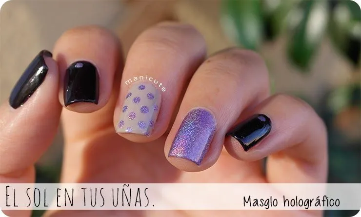 ManiCute | Nail art blog: El sol en tus uñas | Masglo holográfico