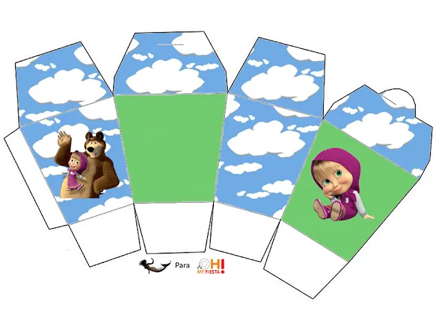 Masha y el Oso: Cajas para Imprimir Gratis. | Ideas y material ... Masha y el Oso: Cajas para Imprimir Gratis. | Ideas y material ...