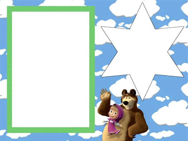 Masha y el Oso: Invitaciones para Imprimir Gratis. | Ideas y ...