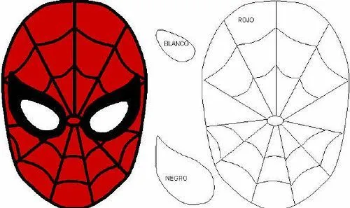 molde-mascara-homem-aranha-aniversario | modelli | Pinterest ...