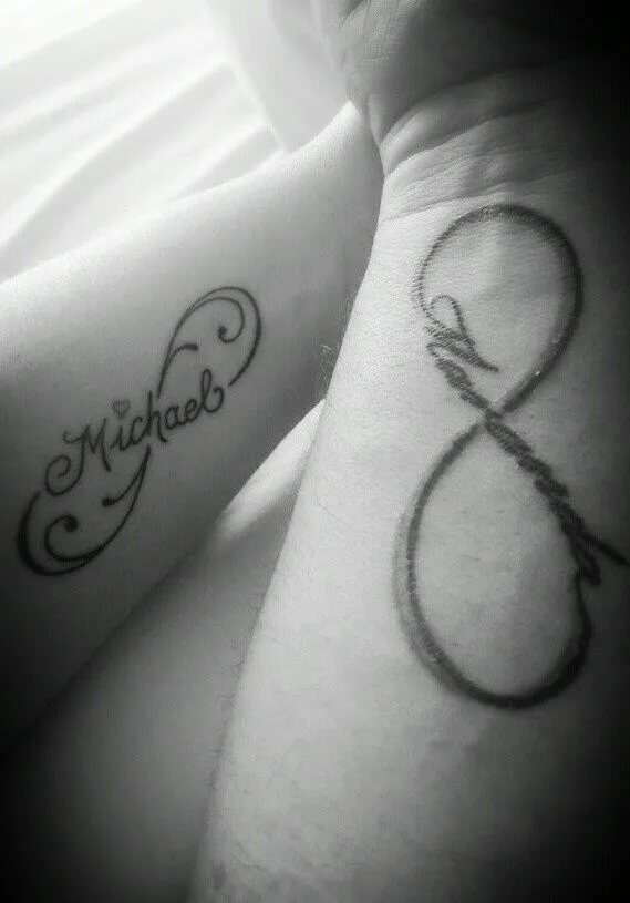 matching couple infinity name tattoos | Tattoos & Piercings ... matching couple infinity name tattoos | Tattoos & Piercings ...