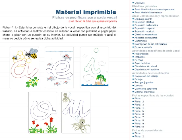 Material de Isaac para Educacion Especial: VOCALES (INFINIDAD DE ...