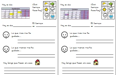 Materiales para alumnos con TGD: agenda | El Boletín EsPeCi@L Materiales para alumnos con TGD: agenda | El Boletín EsPeCi@L