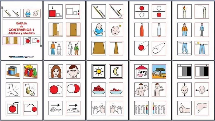 MATERIALES - Contrarios: adjetivos y adverbios: Baraja de ...