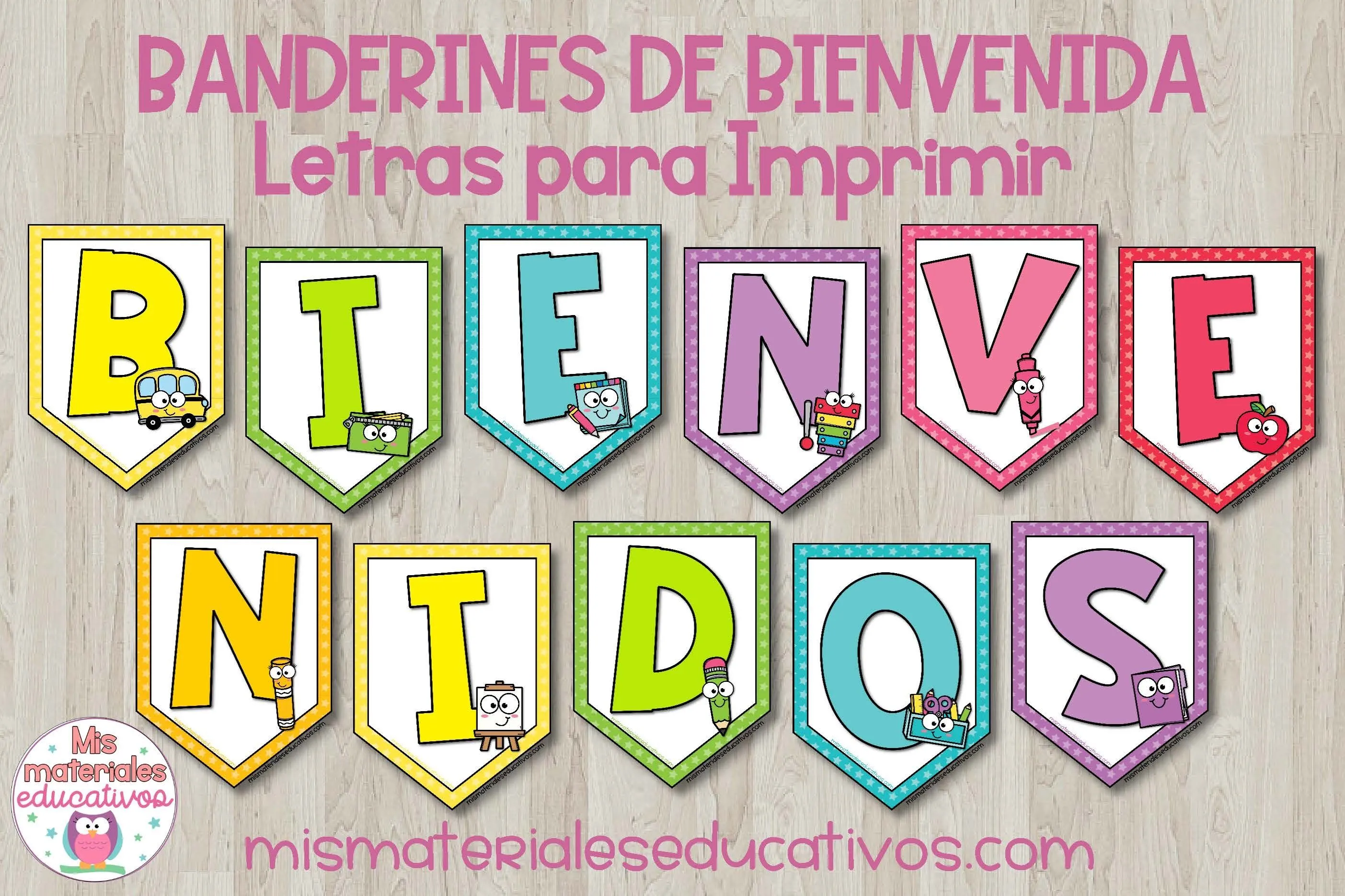 Mis Materiales Educativos: Banderines de bienvenidos a clases para imprimir a colores por retorno a clases. Banners o carteles para decoración de aula. Mis Materiales Educativos: Banderines de bienvenidos a clases para imprimir a colores por retorno a clases. Banners o carteles para decoración de aula.
